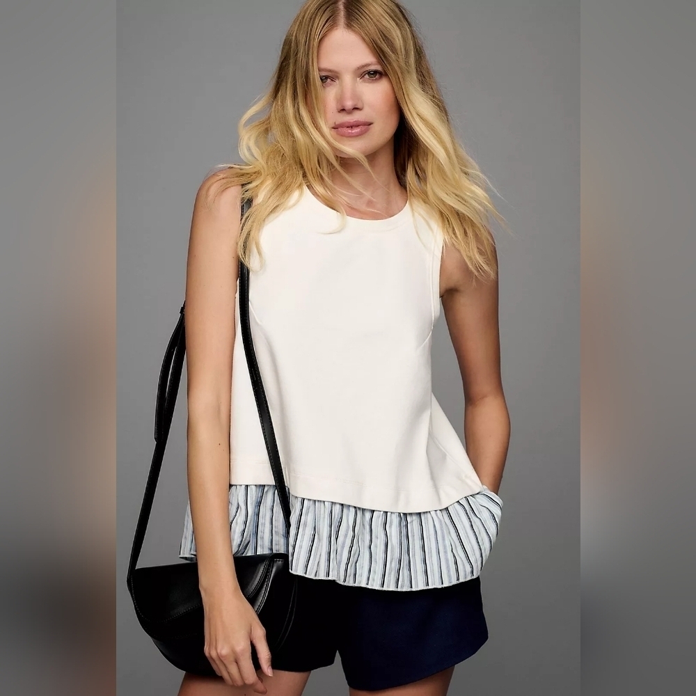 Anthropologie Open-Back Twofer Tank